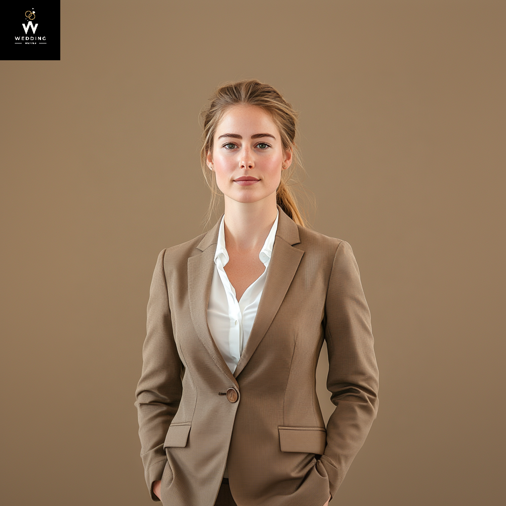 Women's Brown Two-Piece Suit