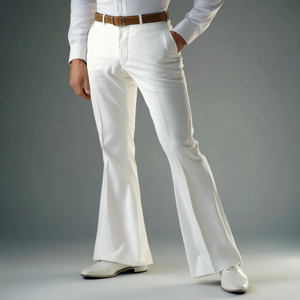 White bell bottom pants