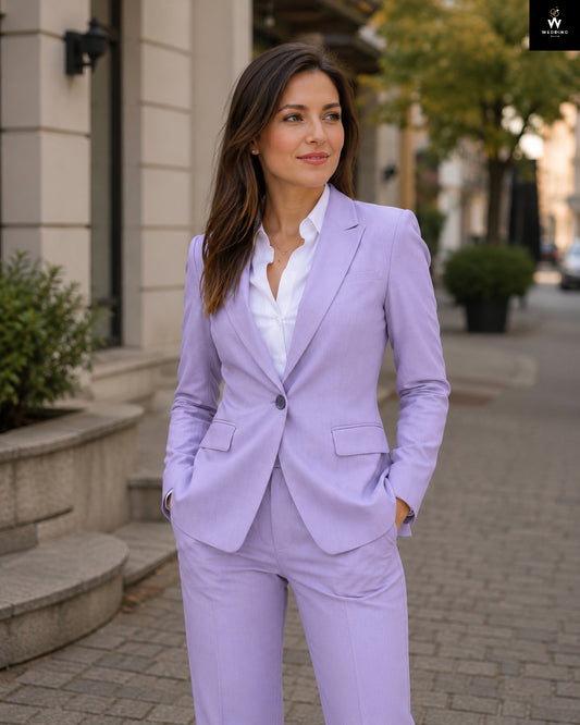 lavender suit