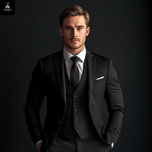 Black three piece suit
