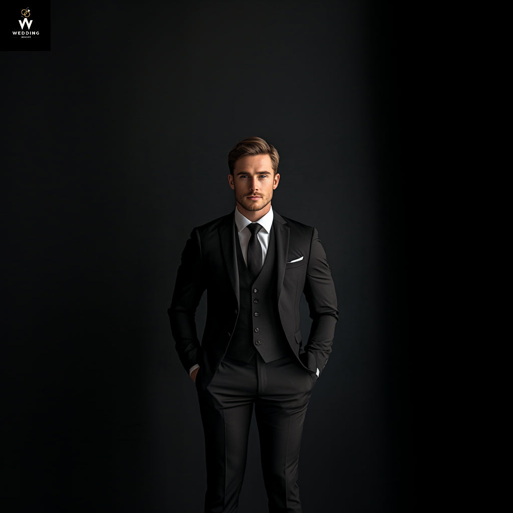 Black three piece suit