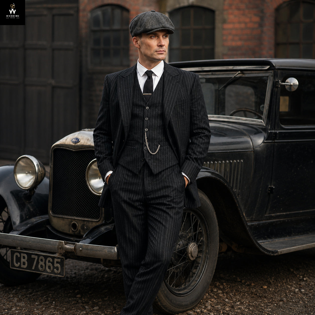 Pinstripe Suit For men