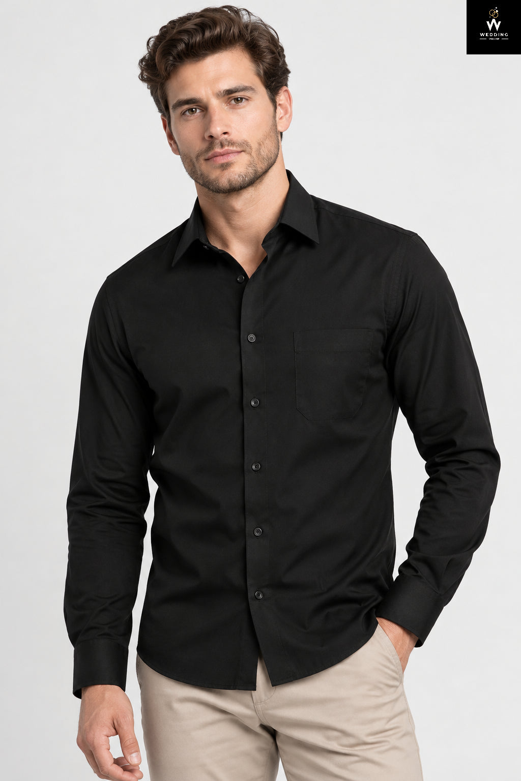 Black plain shirt