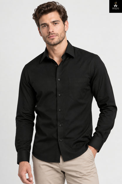 Black plain shirt