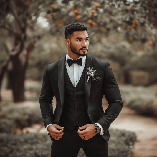 Black three piece suit