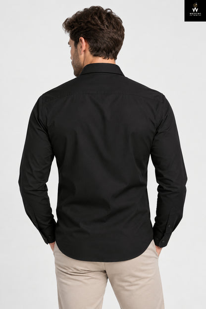 Black casual shirt