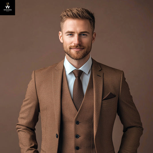 Brown Three Piece Suit