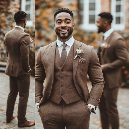 Cinnamon three piece suit