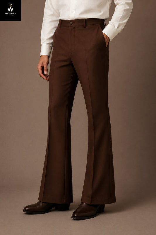Men Dark Brown Trouser