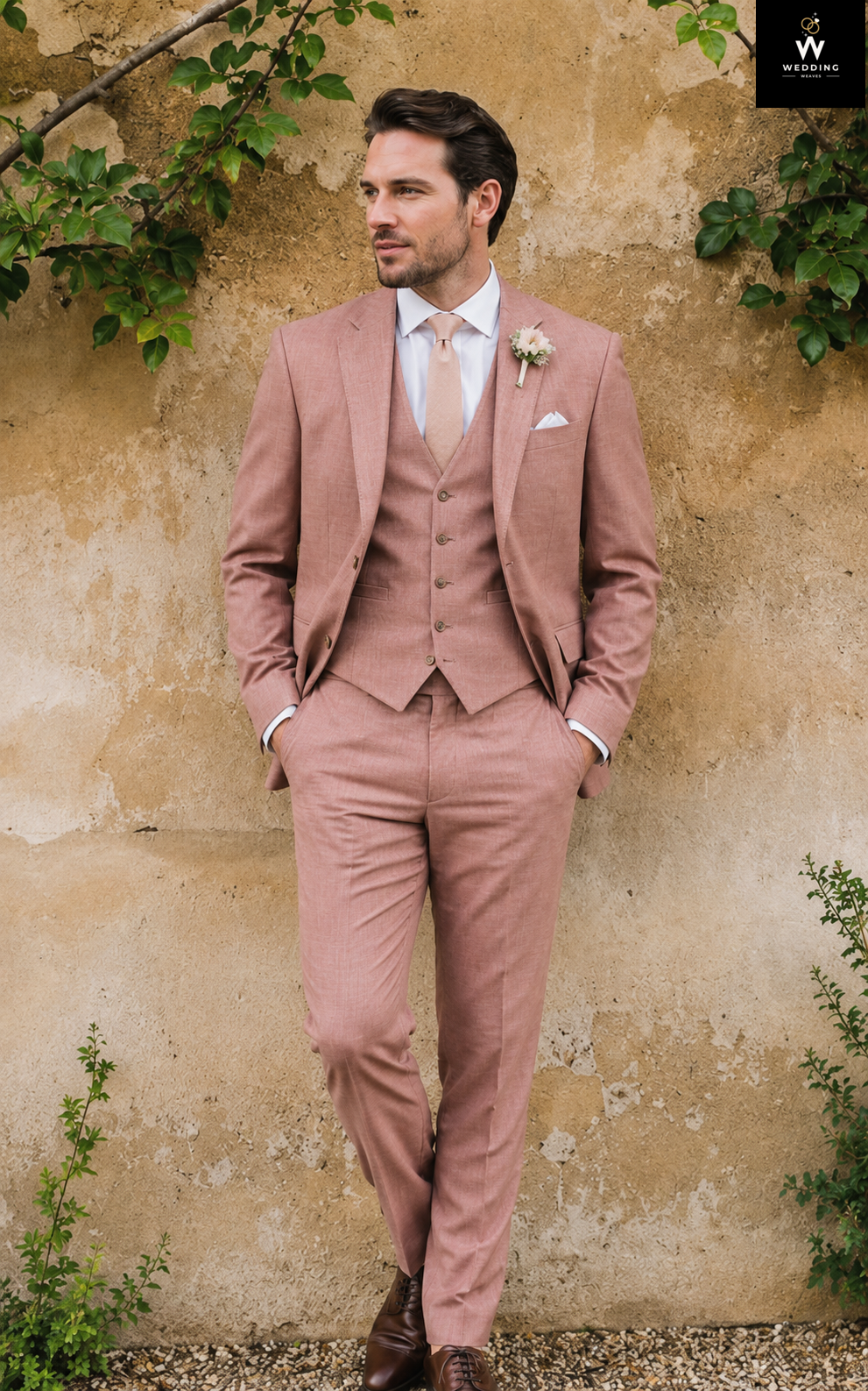 Dusty Rose three Piece Suit