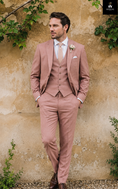 Dusty Rose three Piece Suit