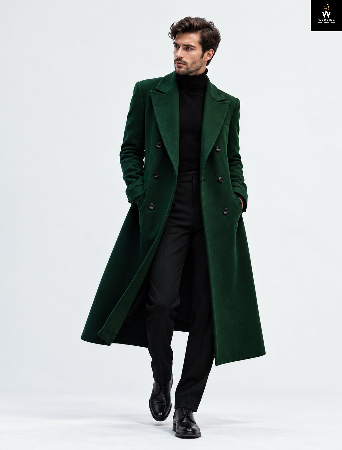Green Longcoat for Men