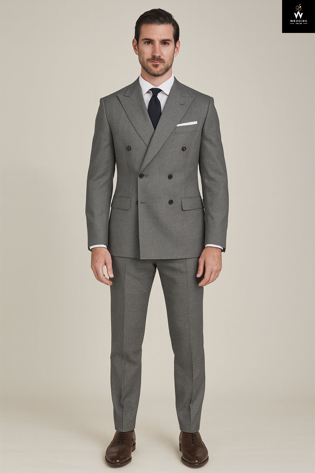 Grey Double breasted suit