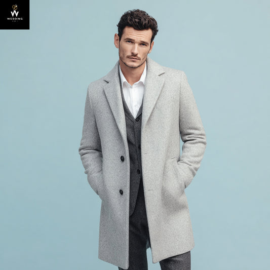 Grey Longcoat For Men