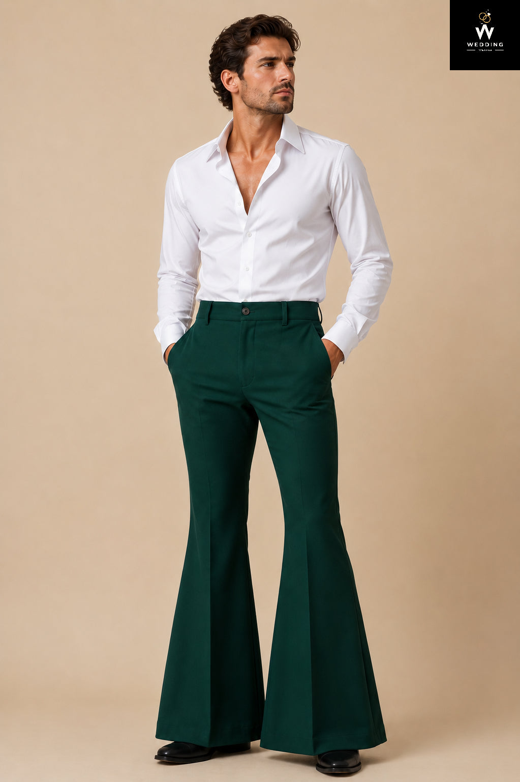 Men Dark green trouser