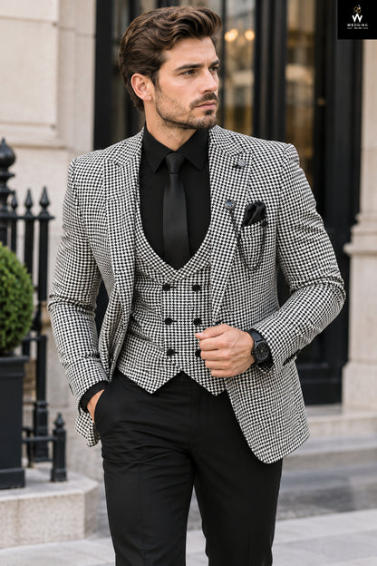 Houndstooth Suit For Men