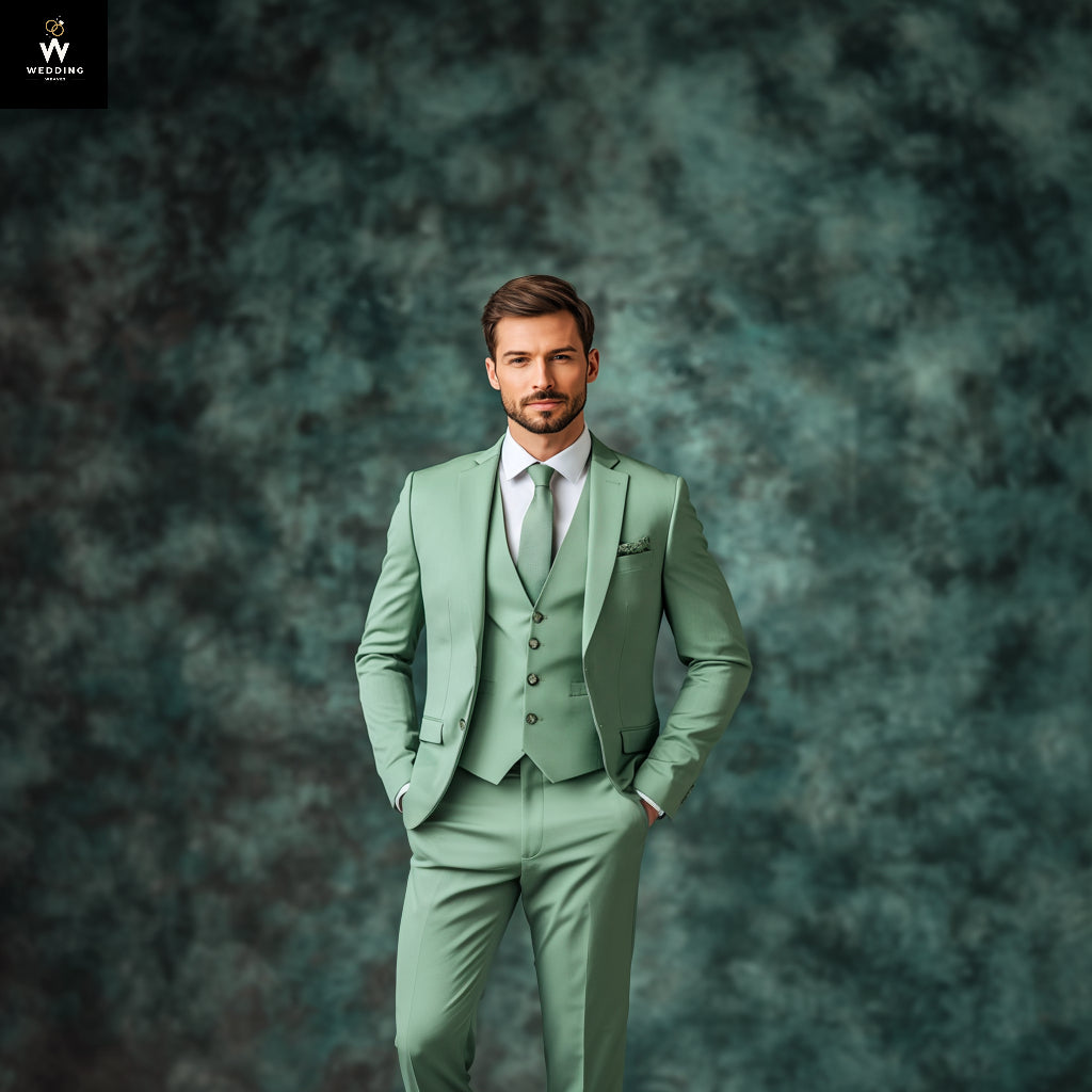 Sea green suit