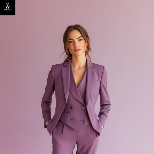 Mauve three Piece Suit