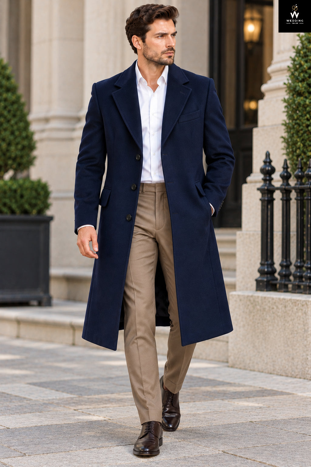 Navy trench coat