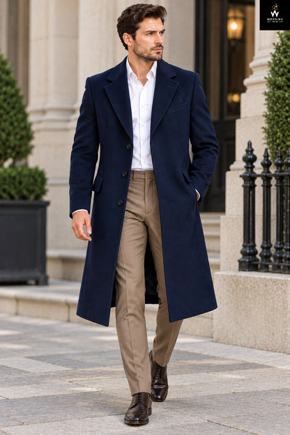 Navy trench coat