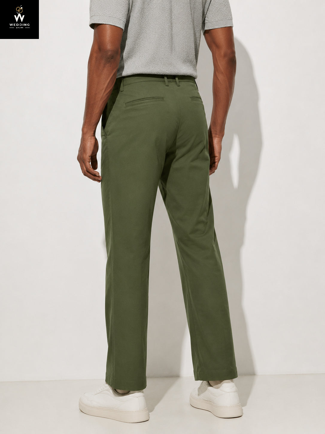 Slim fit green trouser