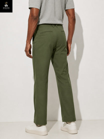 Slim fit green trouser