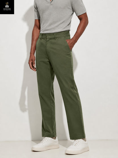 Slim fit green trouser