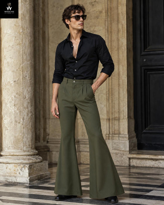 Olive green trouser for men