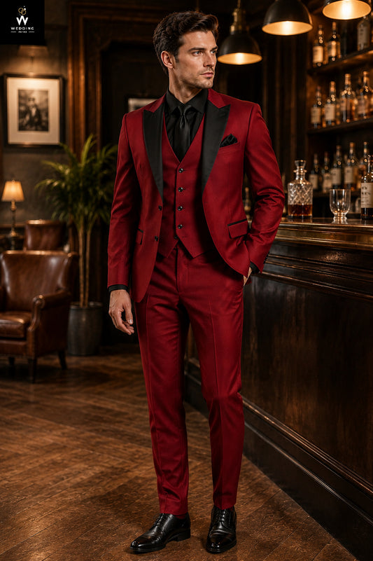 Red Prom suit for Men