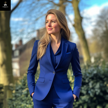 Royal Blue two piece suit for women