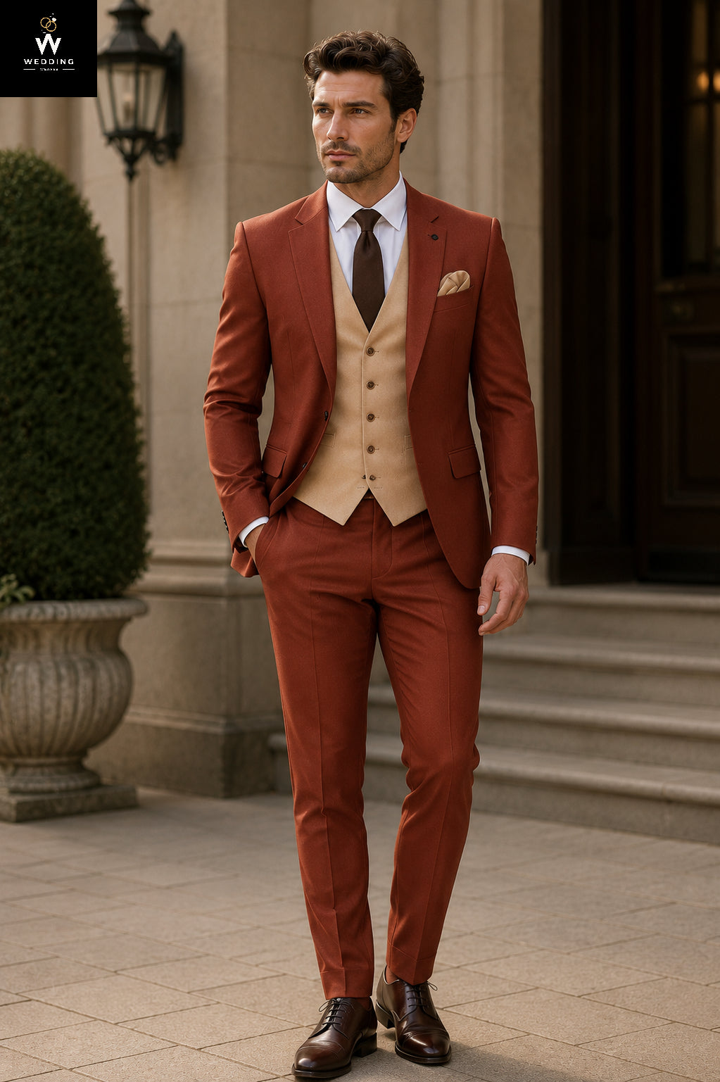 Rust Three Piece Suit