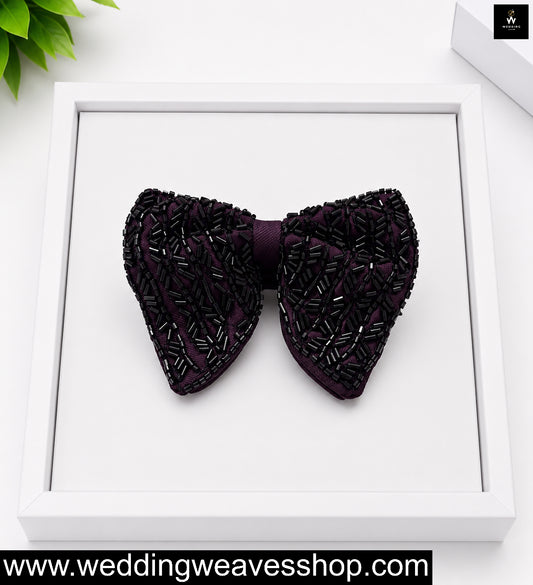 Women's Luxury Beaded Bow Tie
