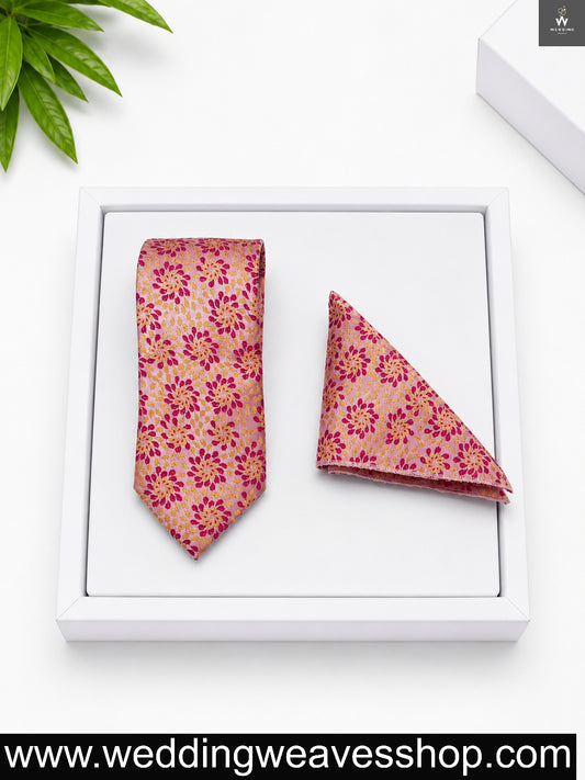 Blush Pink Floral Tie 