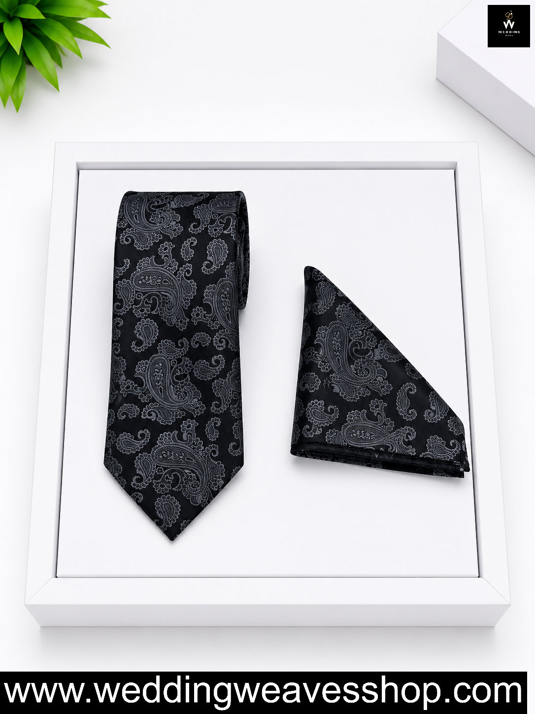 Black Designer Tie
