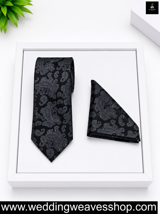 Black Designer Tie