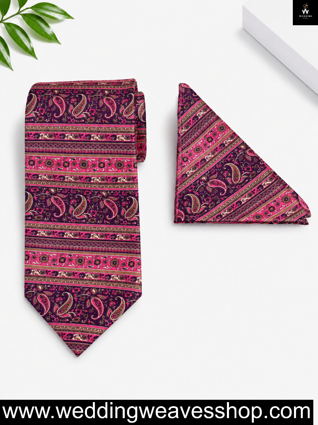 Pink Tie set for men