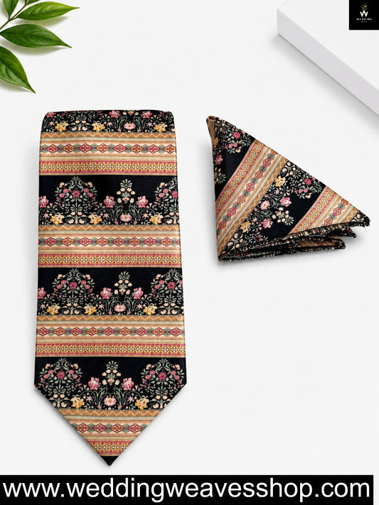 Floral patterned tie