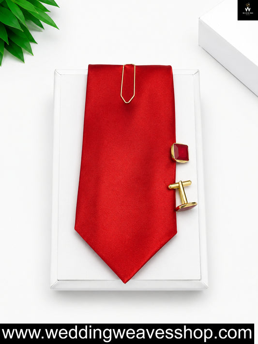 Red Tie Set For Men