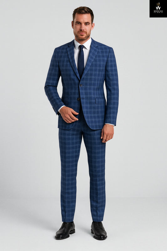 Blue Plaid Suit