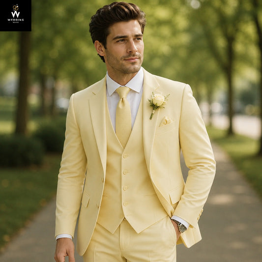 Light Yellow Three Piece suit