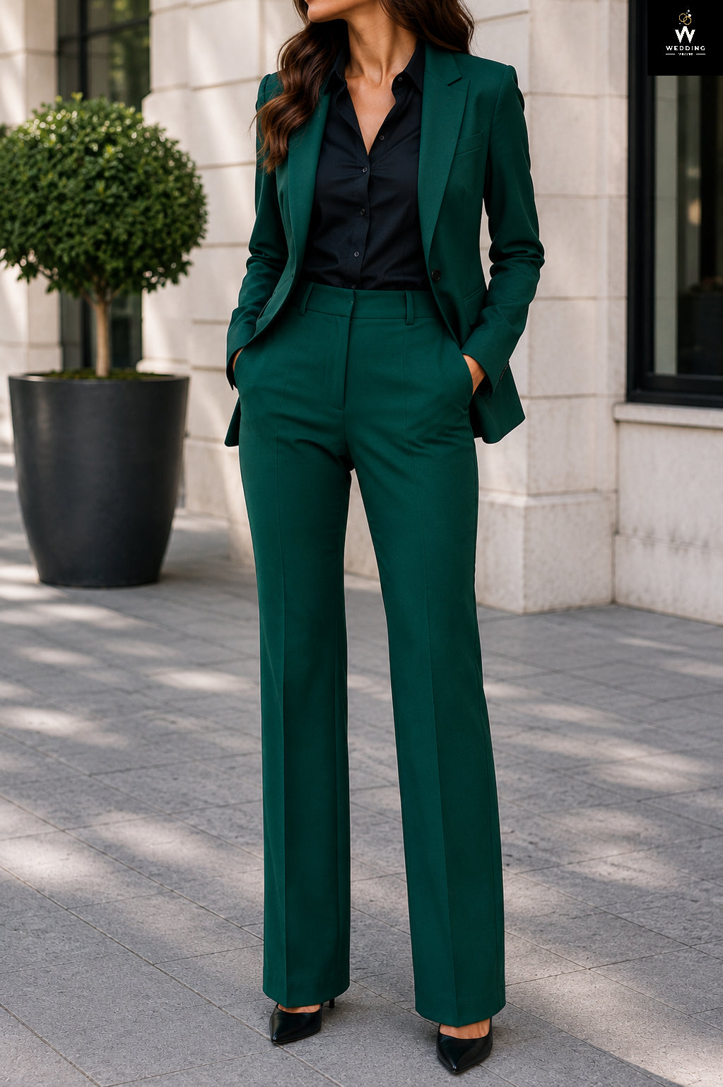 dark green two piece