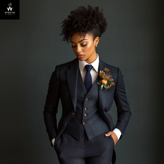 Women Three-Piece Suit Wedding WeavesBespoke Suits for Men & Women Women Three-Piece Suit Wedding WeavesBespoke Suits for Men & Women