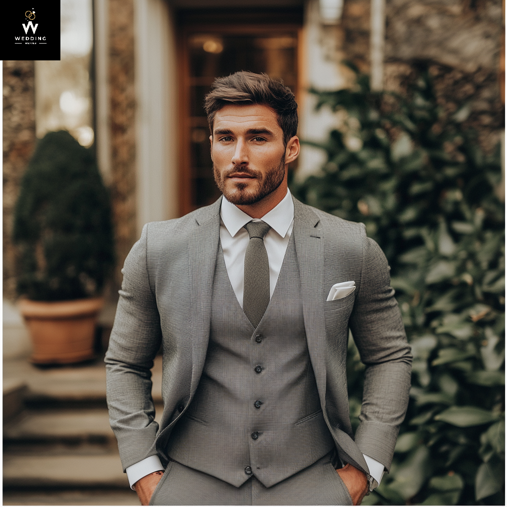 Grey suit for men