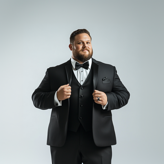 Top Selling Black Wedding Tuxedo for Big Men | Stylish Plus Size Formal Suit