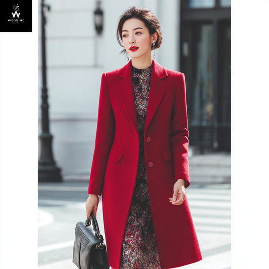 women’s red coat