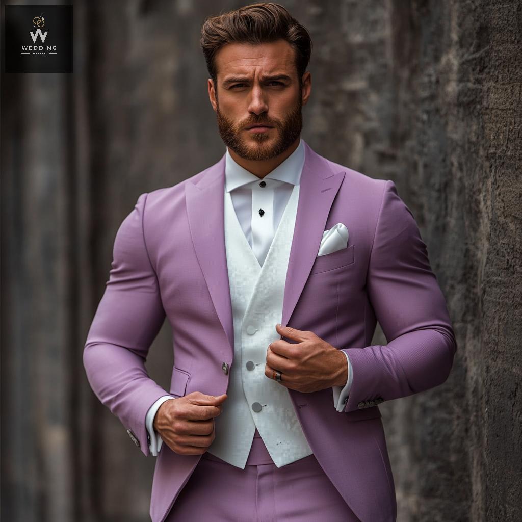 Mauve three piece suit