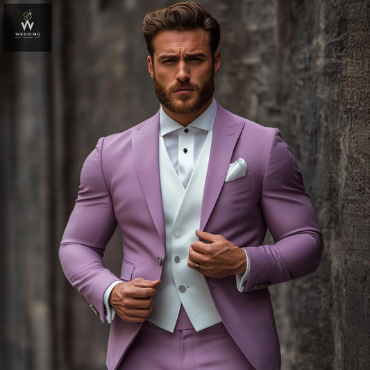 Mauve three piece suit