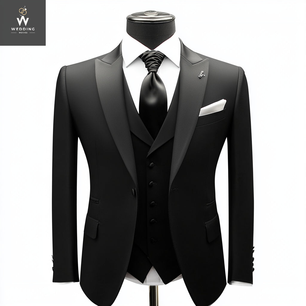 black three piece suit