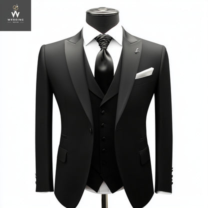 black three piece suit