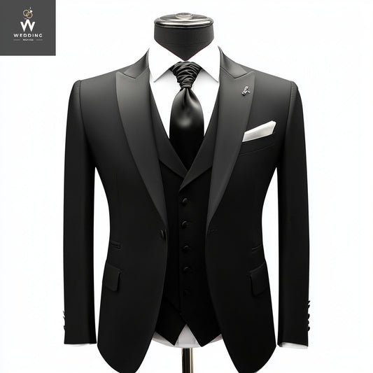 black three piece suit
